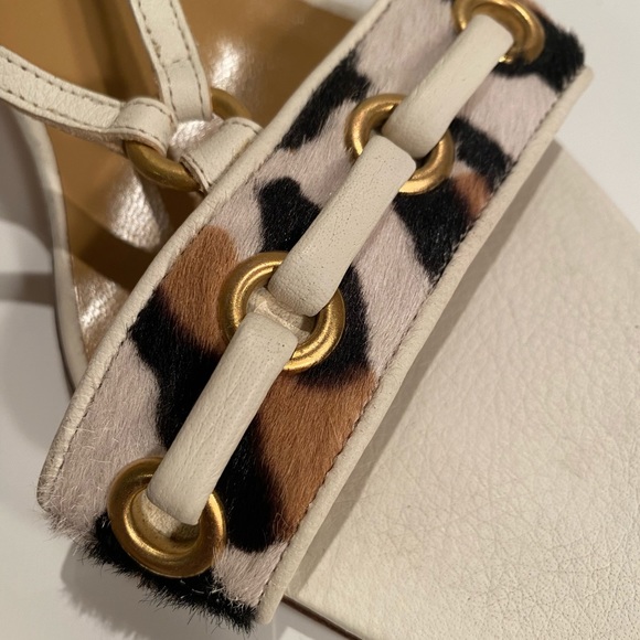 Valentino Garavani Cream Heels/Sandals pony hair leopard print - Picture 3 of 6